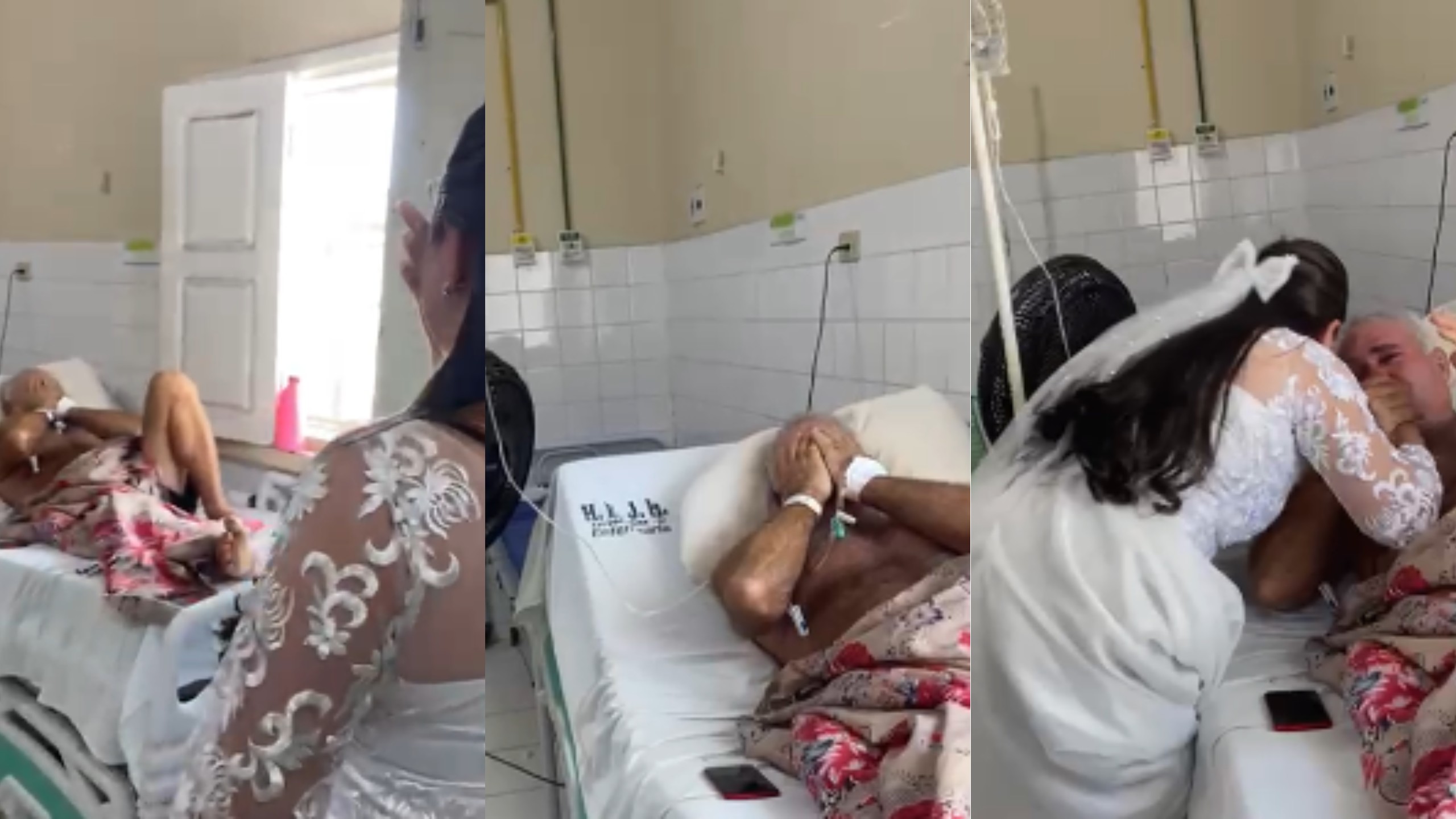 Vídeo: antes de casar, noiva visita pai internado em hospital e vídeo viraliza: 'turbilhão de emoções'