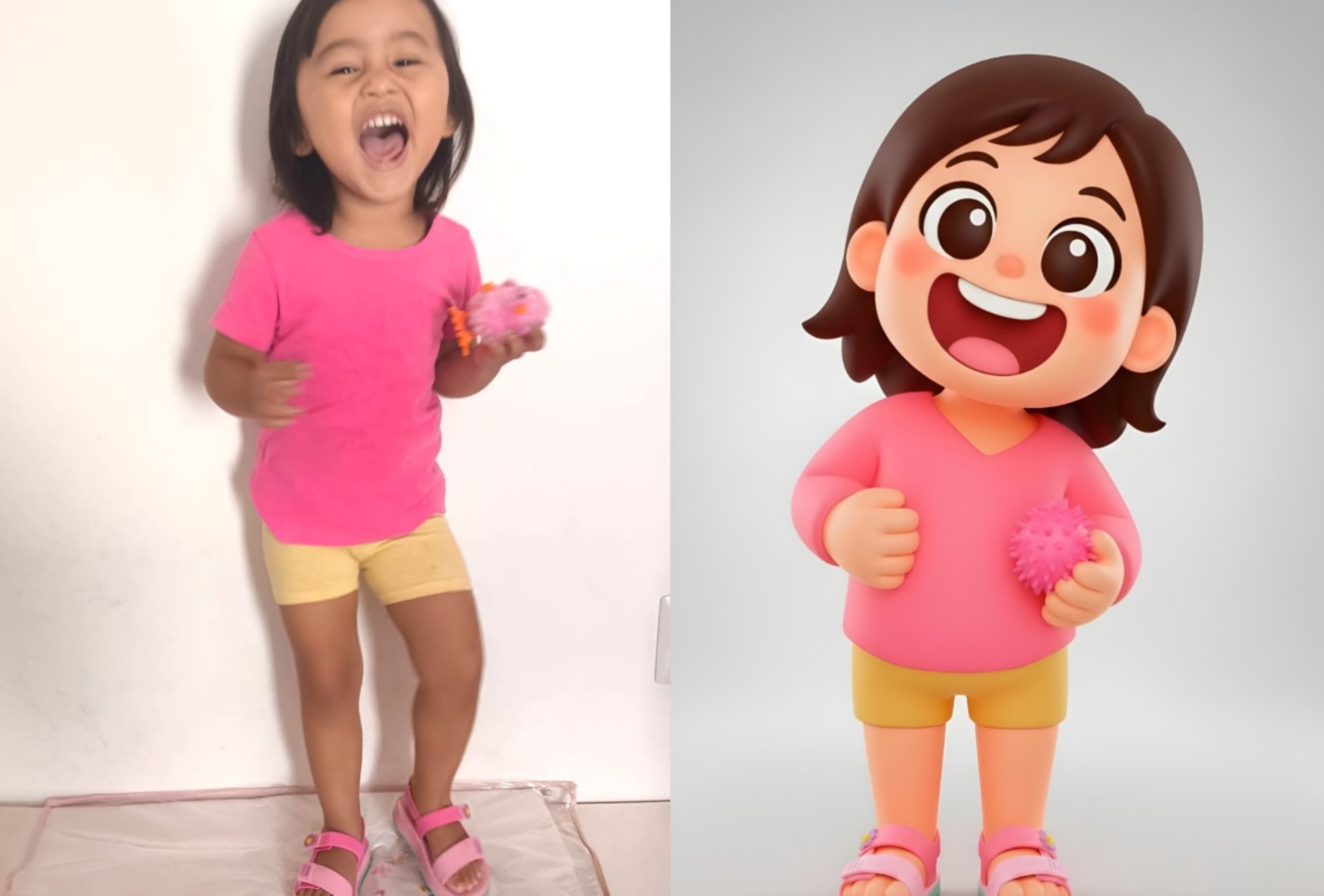 De hobby a viral: mãe cria músicas para a filha e transforma rotina da família em animações