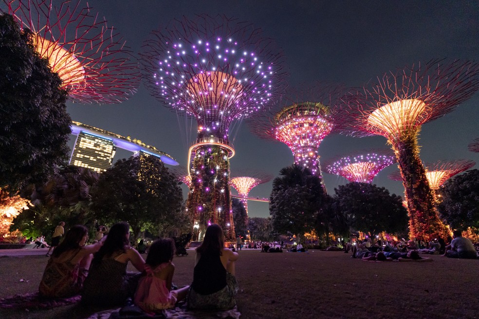 Jardins da Baía, em Singapura, em foto de julho de 2023 — Foto: AP Photo/David Goldman
