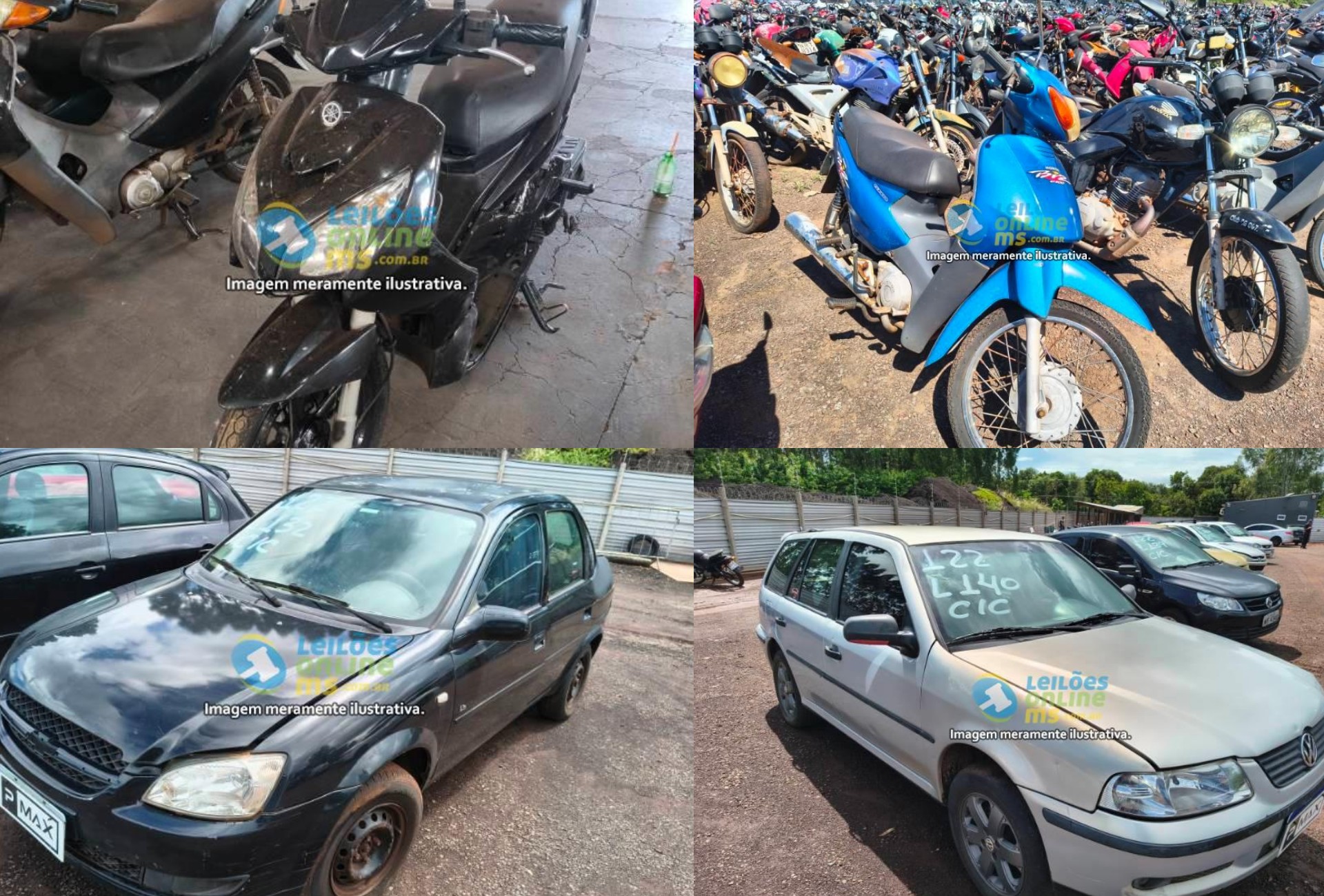 A partir de R$ 1 mil: Detran-MS realiza leilão com mais de 180 veículos