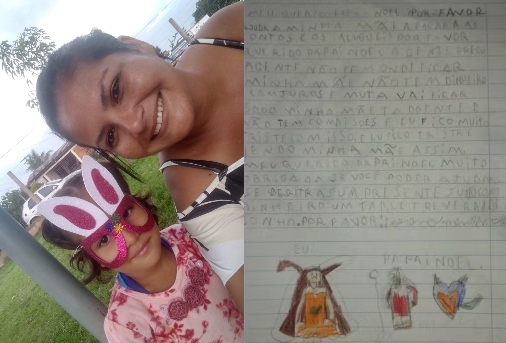 Família de menina quita aluguel após apelo em cartinha ao Papai Noel, mas terá que deixar lar: 'Não sei o que fazer'