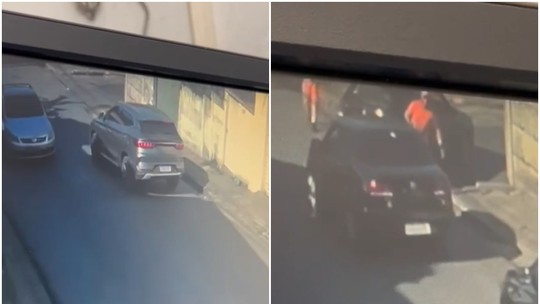 Câmera de segurança flagra momento em que gari é baleado e cai ao chão em BH