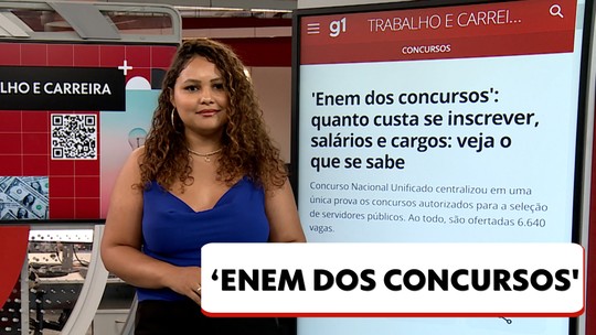 Rondônia terá 75 locais de prova no Concurso Nacional Unificado; veja como encontrar o seu - Programa: g1 trabalho e carreira 