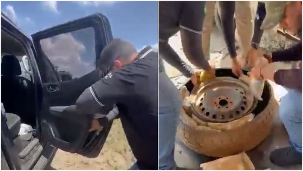 Homem é preso em São Gonçalo do Amarante com caminhonete "recheada" com 45 quilos de maconha. — Foto: Polícia Civil/ Divulgação