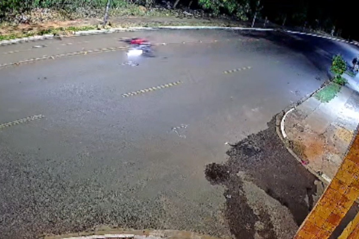 VÍDEO: Motociclista não vê quebra-molas e fica gravemente ferido em Campo Grande