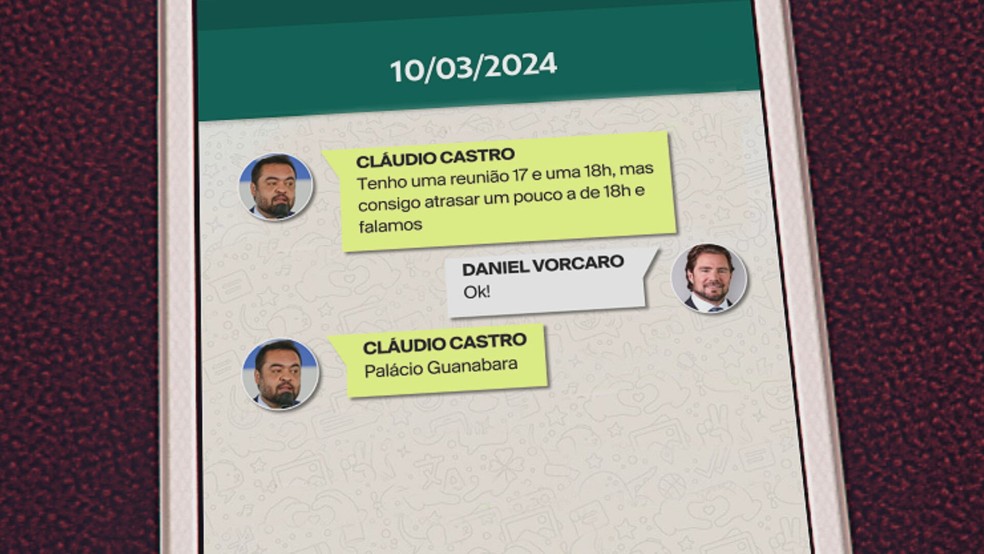 Castro combina com Vorcaro encontro no Palácio Guanabara — Foto: Reprodução/TV Globo