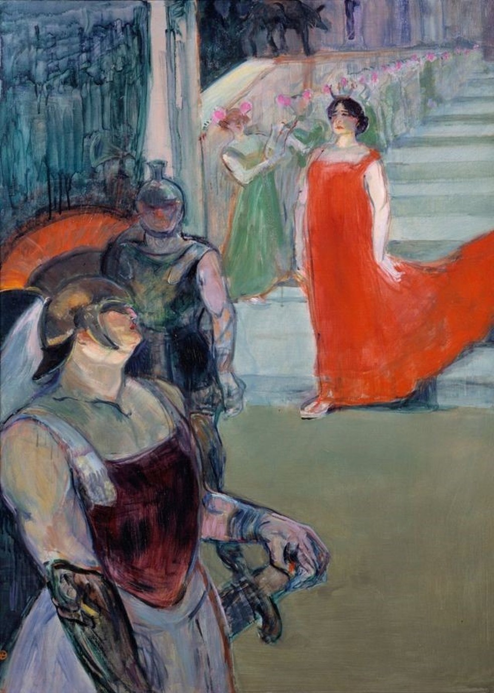 Messalina descendo as escadas na ópera "Messalina" de Isidoro de Lara. Pintura de Henri de Toulouse-Lautrec — Foto: GETTY IMAGES