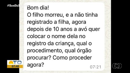 Telespectadores tiram dúvidas sobre alteração do nome no Bom Dia Responde