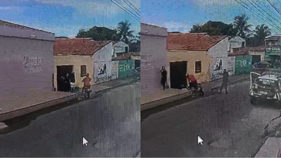 Dupla é presa em flagrante tentando assaltar mulher em Maracanaú. — Foto: Reprodução