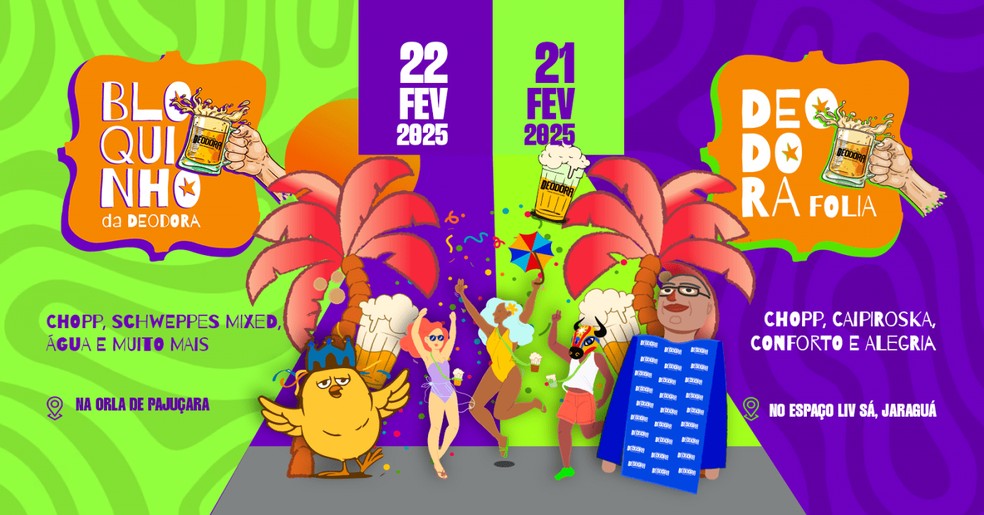 Bloquinho da Deodora acontece nos dias 21 e 22 de fevereiro — Foto: Reprodução