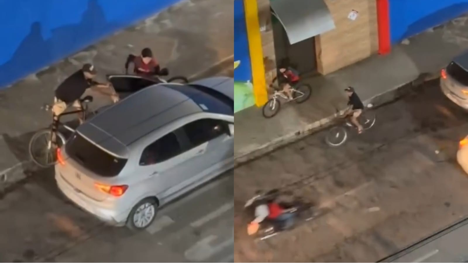 Vídeo flagra assaltantes roubando motorista de carro em Fortaleza