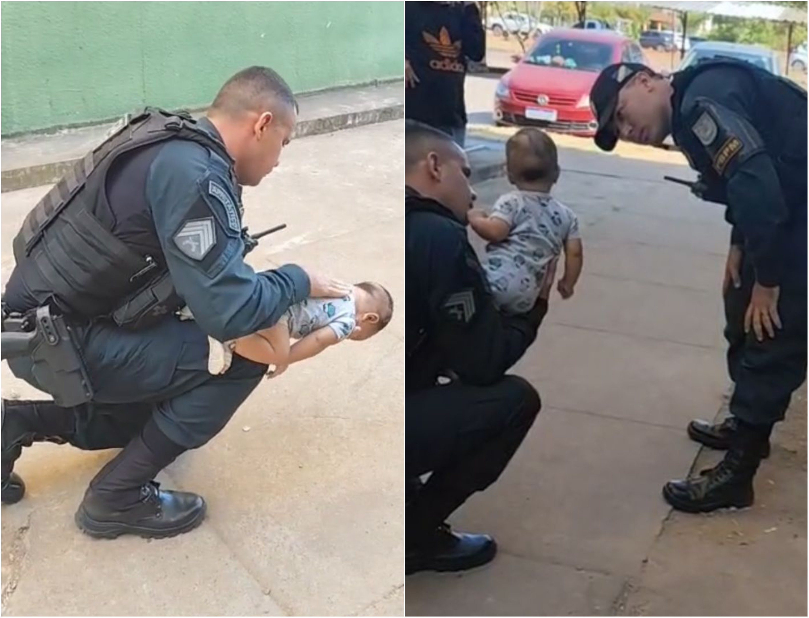 Bebê de 4 meses é salvo por policiais militares após engasgar com leite em Boa Vista; veja vídeo 