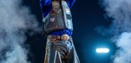 Alisson de Souza montou o touro Relíquia da Patroa no Round Final e conquistou o título da etapa da PBR da Festa do Peão de Americana, neste domingo (7) — Foto: Thomaz Marostegan