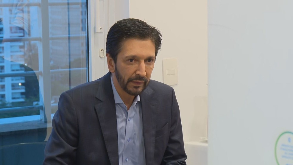 Ricardo Nunes participa de entrevista no SP2, da TV Globo, na noite desta quarta-feira (17).  — Foto: Reprodução/ TV Globo