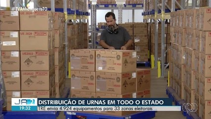 TRE inicia envio de 4.924 urnas eletrônicas para as 33 zonas eleitorais do Tocantins