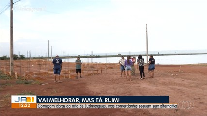 Comerciantes reclamam de proibição durante a construção da Orla de Luzimangues