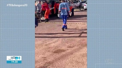 Homem fica ferido ao cair de máquina em obra de pavimentação em Paraíso do Tocantins