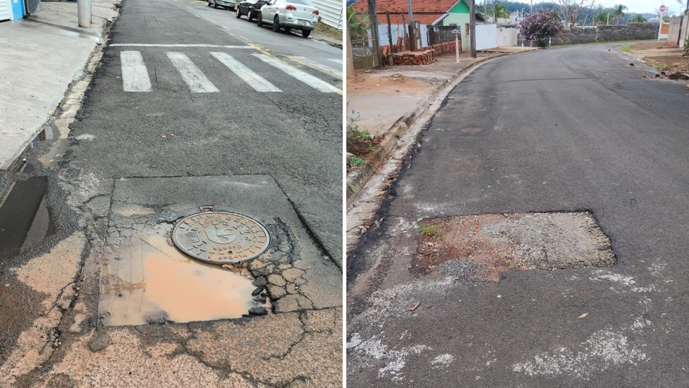 2 de 4
Prefeitura de Botucatu acionou a Sabesp pelo ac&uacute;mulo de buracos, valas e reparos prec&aacute;rios deixados ap&oacute;s interven&ccedil;&otilde;es nas redes de &aacute;gua e esgoto. &mdash; Foto: Prefeitura de Botucatu/Divulga&ccedil;&atilde;o