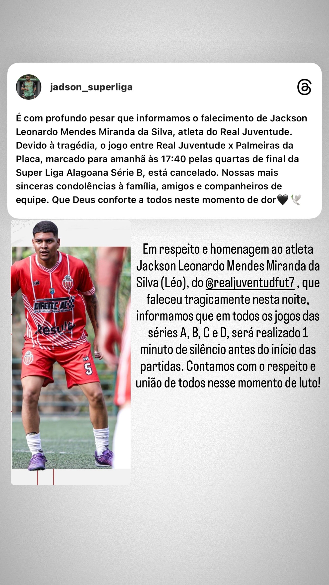 Tragédia: Atleta de Futebol 7 morre em acidente em Maceió
