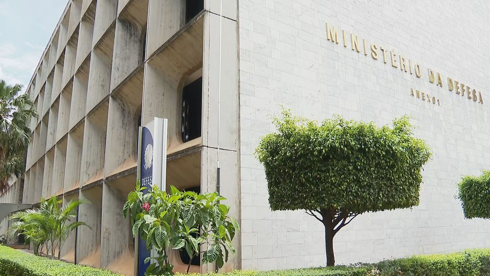 Fachada do Ministério da Defesa, em Brasília — Foto: TV Globo/Reprodução