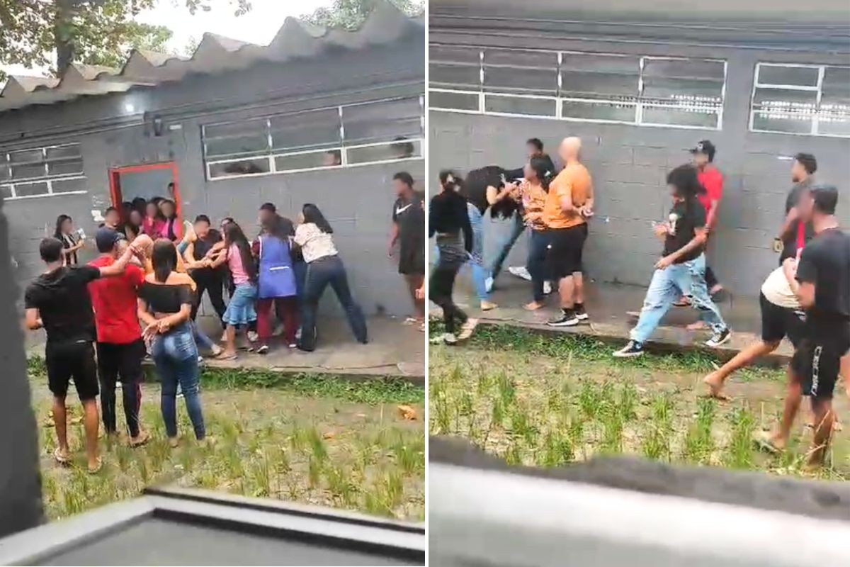 Alunas são filmadas brigando em escola estadual no litoral de SP; VÍDEO