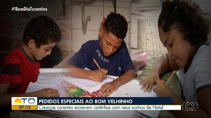 Crianças de famílias em vulnerabilidade social fazem pedidos especiais para o Papai Noel