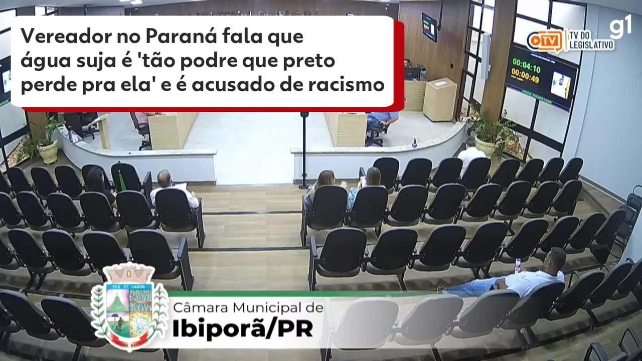 VÍDEO: vereador do Paraná fala que água suja é 'tão podre que preto perde para ela' e é acusado de racismo