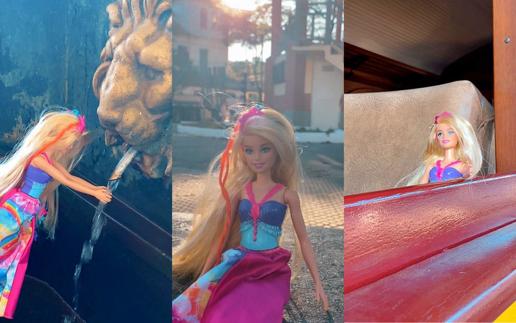 Barbie 'mineira' visita pontos turísticos e aproveita pão de queijo com cafezinho em MG; veja VÍDEO — Foto: Prefeitura de São Lourenço