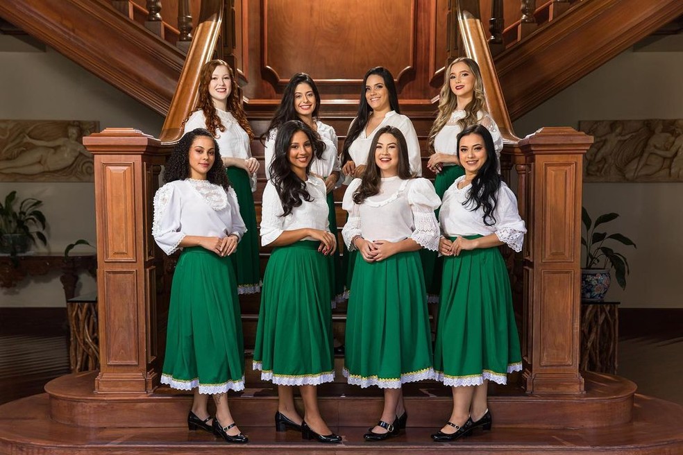 Candidatas à Rainha e Princesas da Portugália 2024. Espírito Santo. — Foto: Divulgação/Portugália
