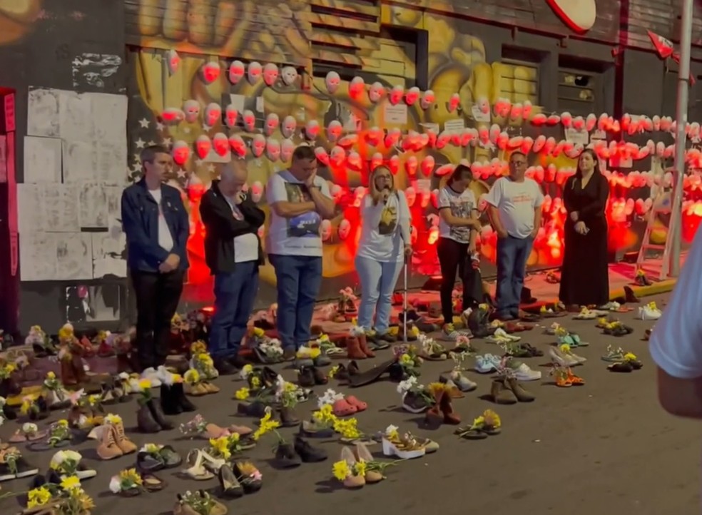 Homenagem às vítimas da boate Kiss — Foto: TV Globo