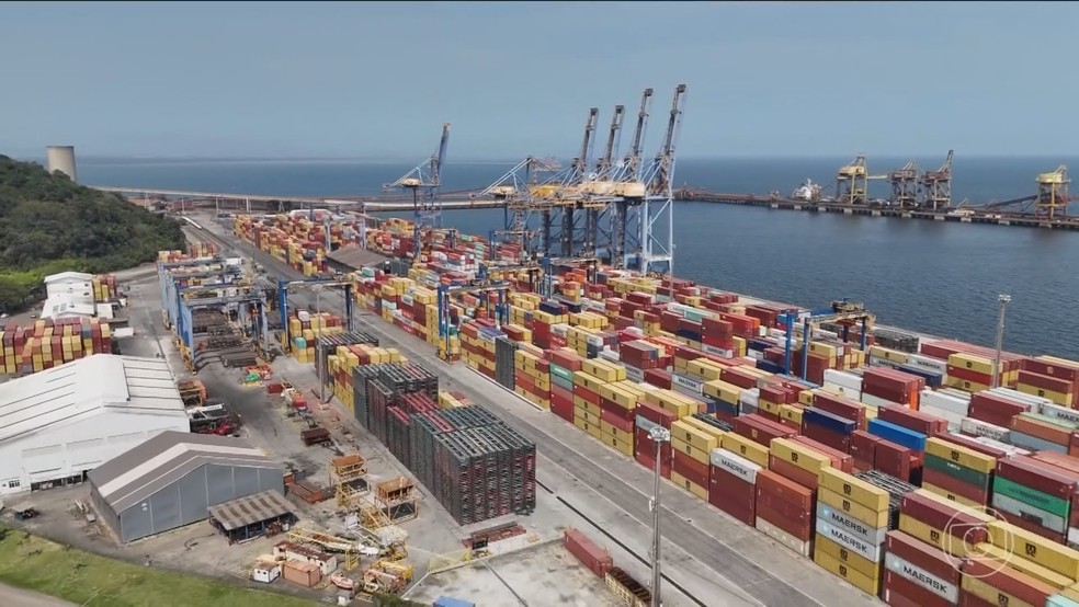 Exportações — Foto: Jornal Nacional/ Reprodução