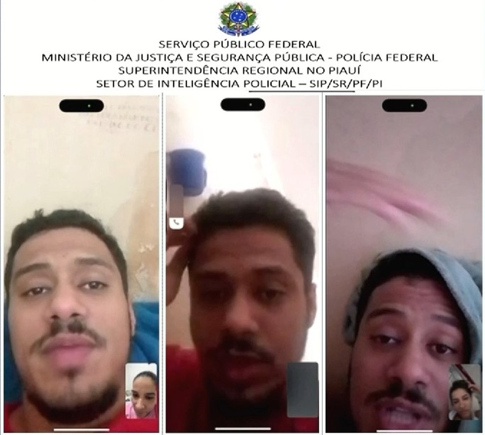 Mesmo presa, vereadora fez chamadas de vídeo com companheiro no PI — Foto: Divulgação/PF