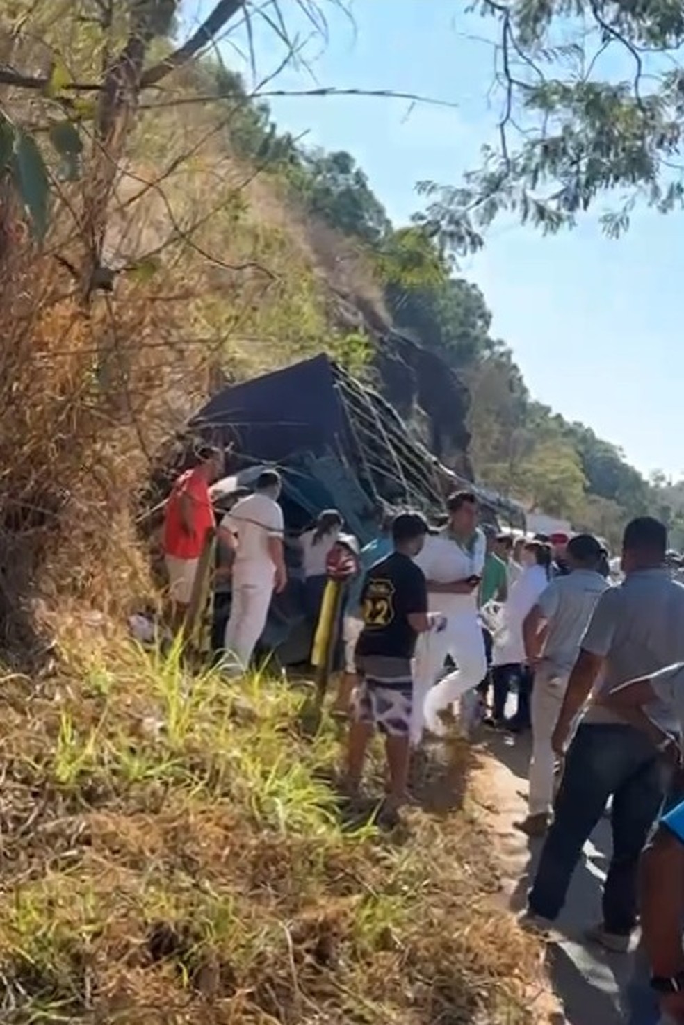 Acidente aconteceu na BR-458, em Iapu — Foto: Redes Sociais