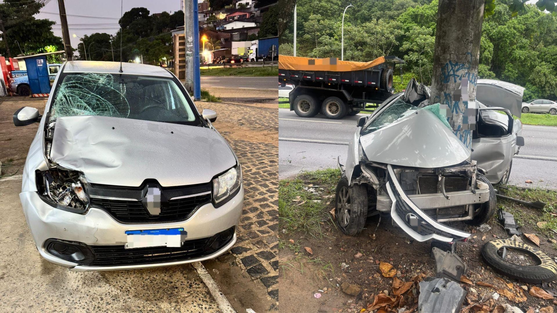 Dois homens morrem em acidentes na BR-101; dois sentidos da rodovia ficam engarrafados