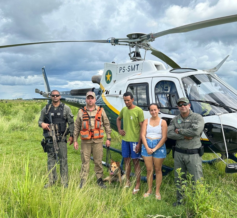 As equipes também contaram com o apoio de buscas da vizinhança da região. — Foto: Corpo de Bombeiros de Mato Grosso