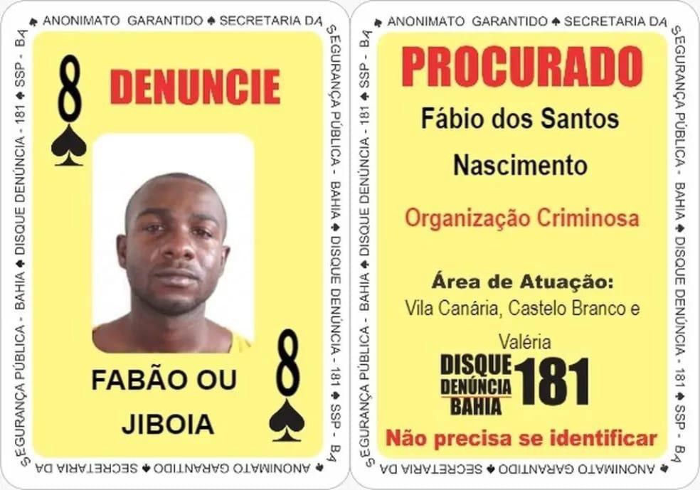 'Oito de Espadas' do Baralho do Crime morre em confronto com policiais em SP — Foto: SSP/BA