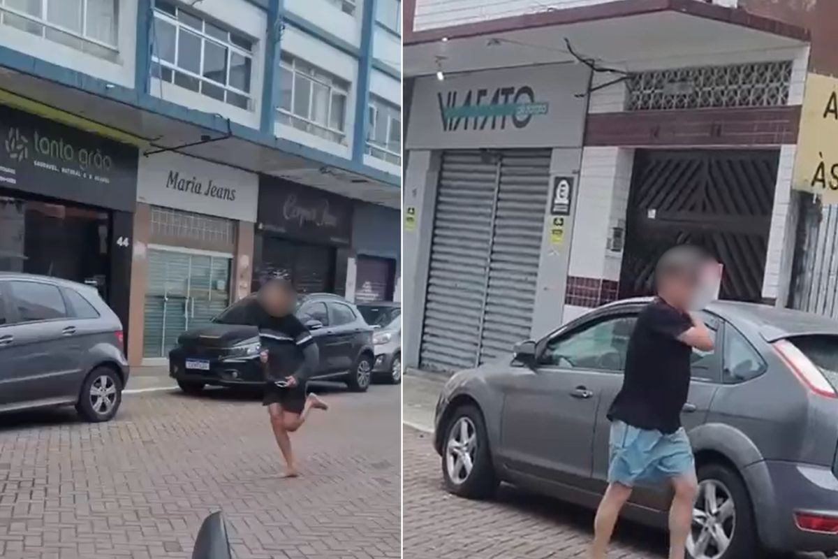 'Pega ladrão': Homem tem joia roubada e corre atrás de assaltante no litoral de SP; VÍDEO