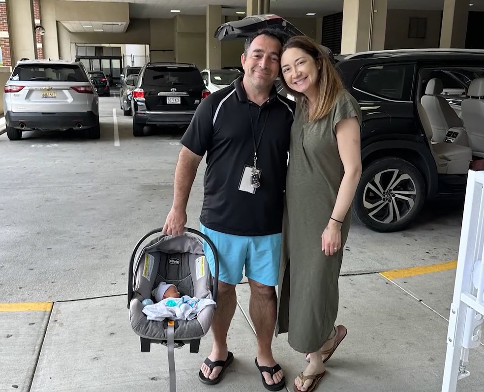 Mallory passou por um processo de 18 meses até o nascimento do filho — Foto: Reprodução/Universidade do Alabama em Birmingham