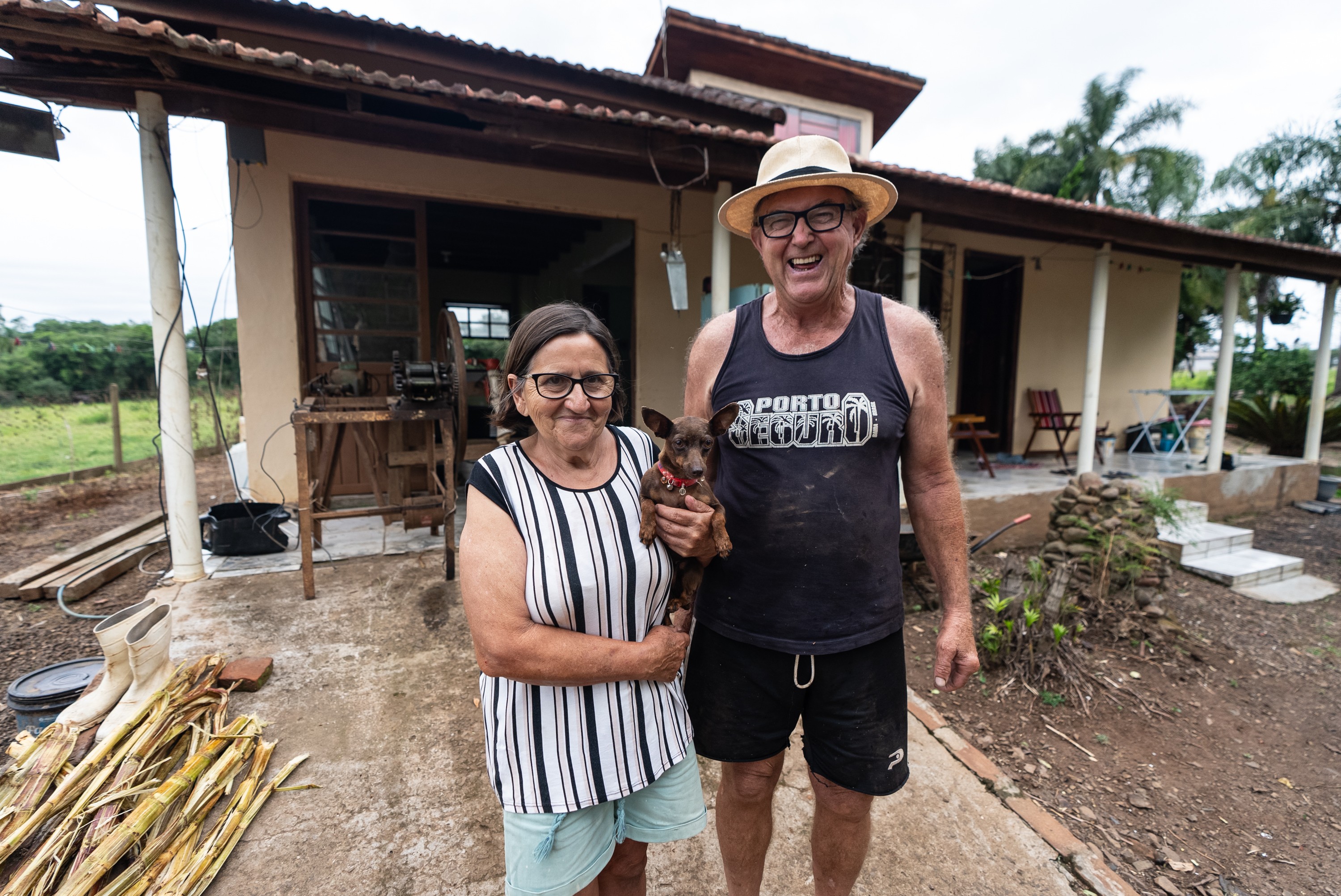 Idoso que teve casa destruída por enchentes usa auxílio federal para comprar 2 vacas e continuar em Mariante