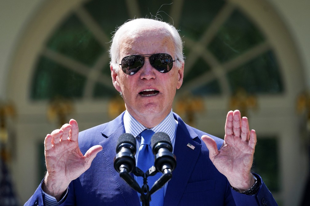 Joe Biden em 21 de abril de 2023 — Foto: Kevin Lamarque/Reuters