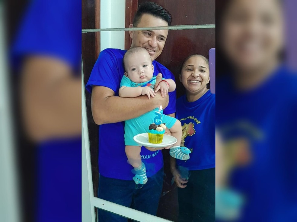 José Raffael de Sousa Alves, de 5 meses de idade, morreu após se engasgar com leite em uma creche particular em Itaitinga. — Foto: Arquivo pessoal