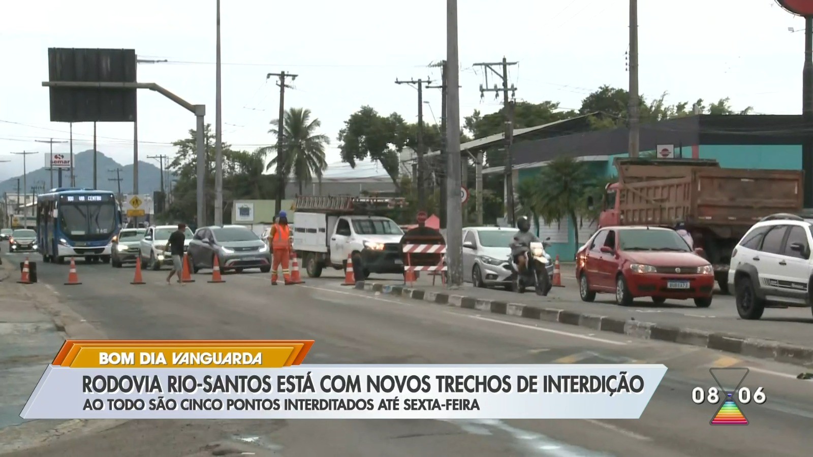Rodovia Rio-Santos tem cinco novos pontos de interdição parcial para obras em Caraguatatuba 
