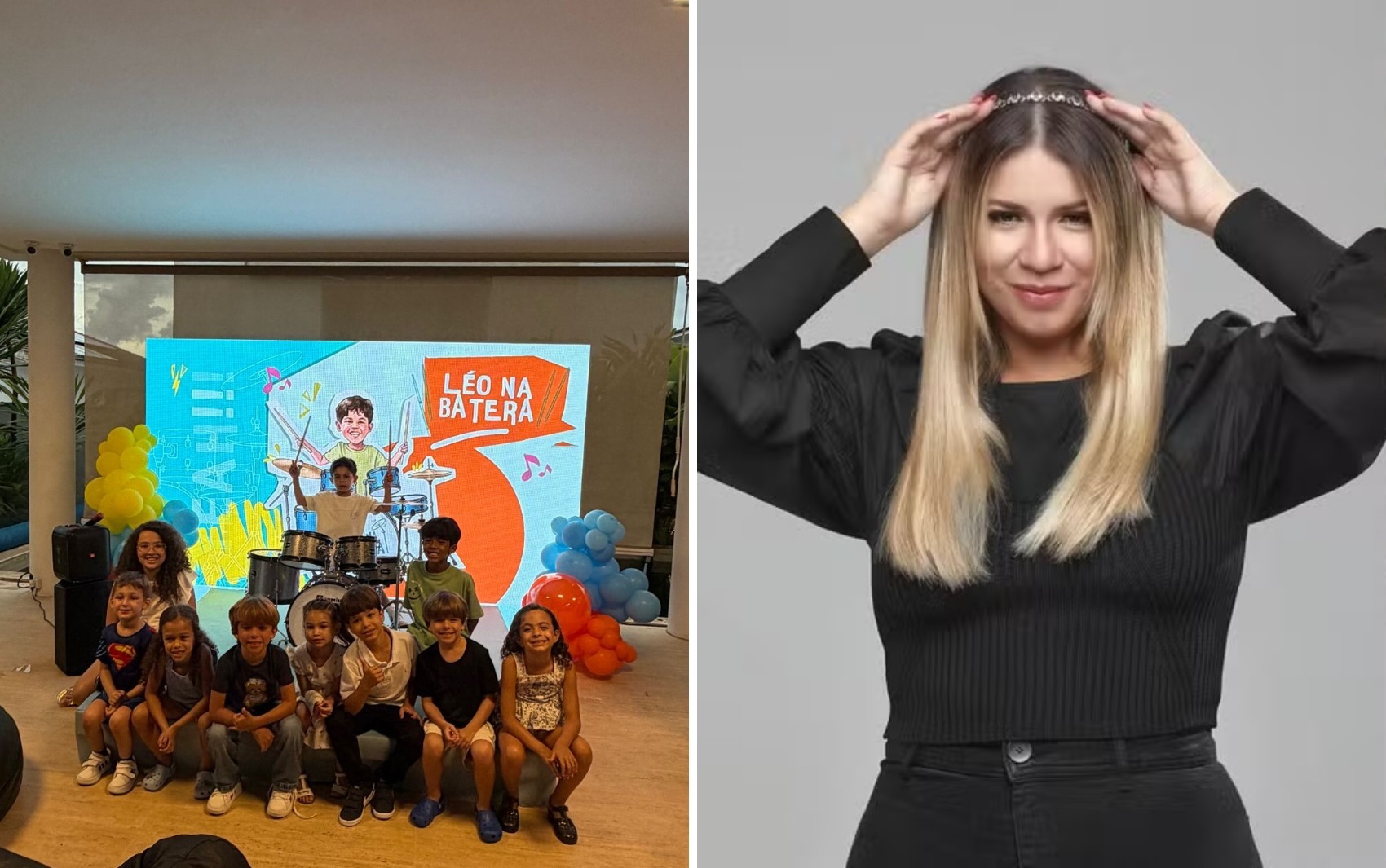 Léo, filho de Marília Mendonça, toca música dela em sua primeira apresentação de bateria
