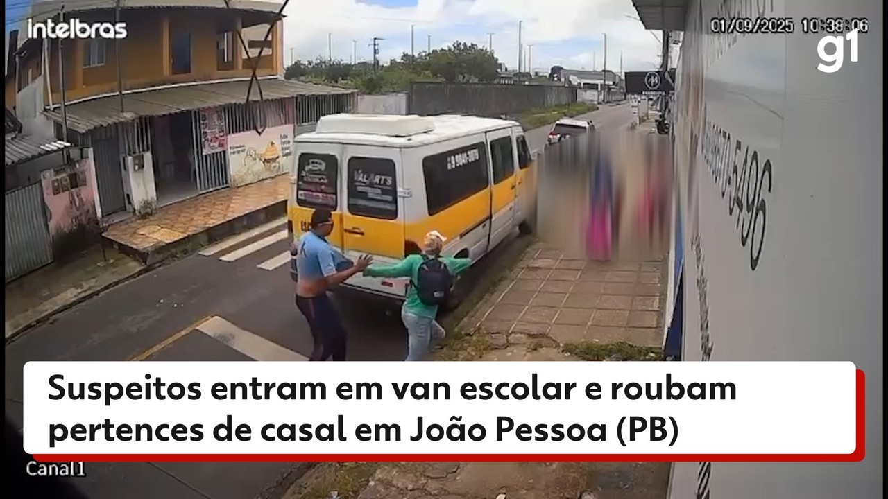 Casal tem van escolar roubada e é obrigado a entrar no veículo com assaltantes em João Pessoa