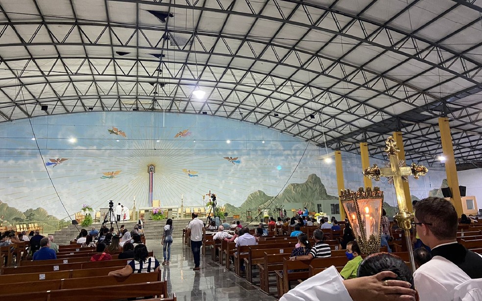 Romaria a Nossa Senhora D'Abadia de Muquém de 2022, em Niquelândia, Goiás — Foto: Reprodução/TV Anhanguera