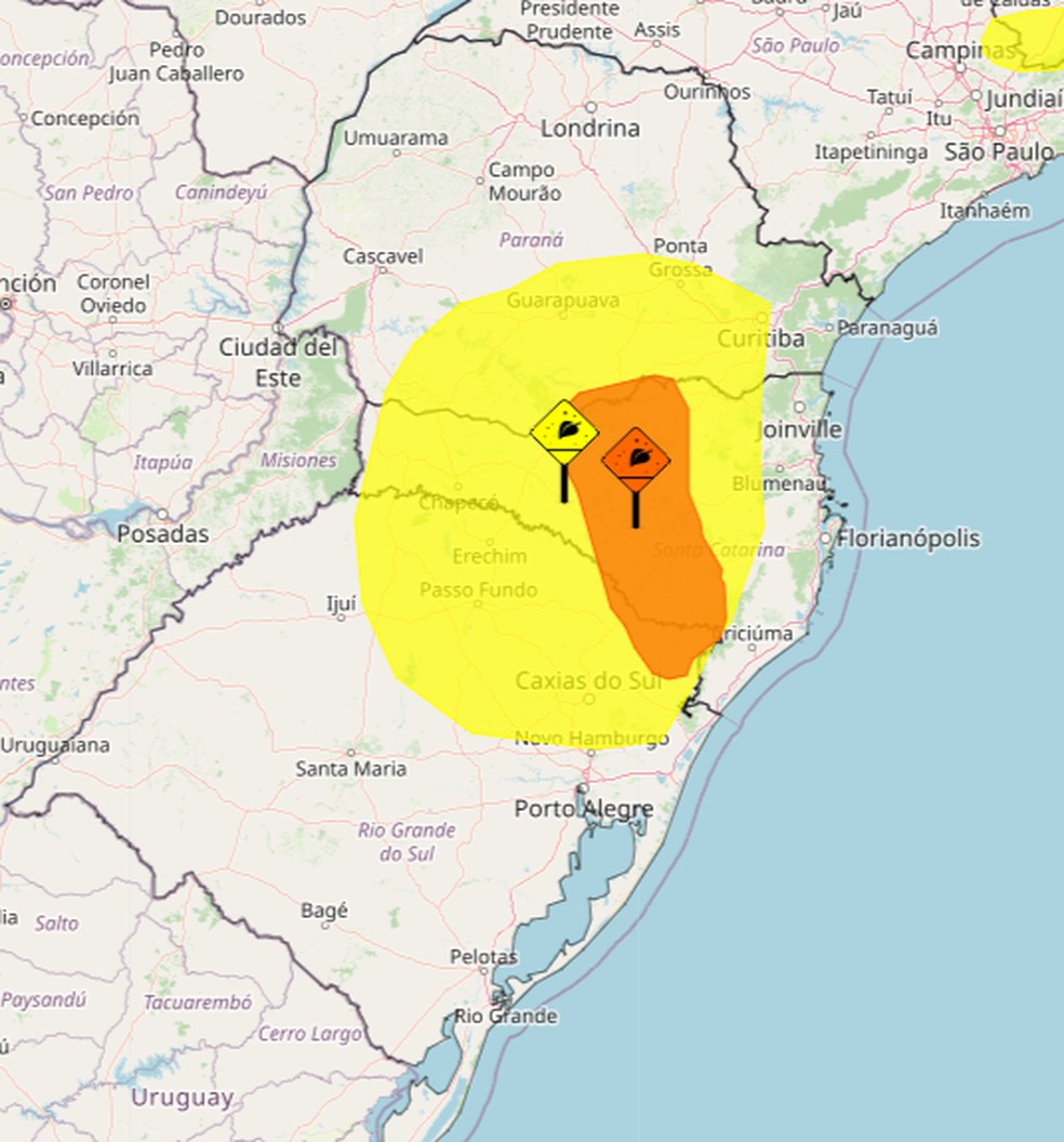 Estados do Sul devem ter geada nesta quinta (30). — Foto: Inmet