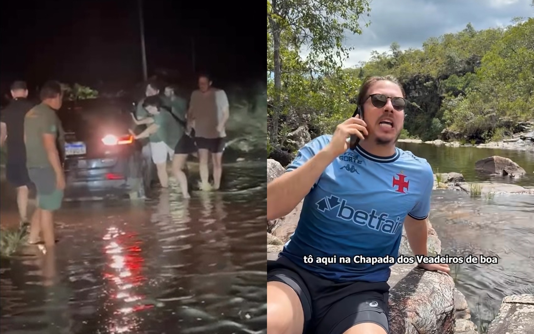Fábio Porchat visita a Chapada dos Veadeiros e mostra ‘perrengue’ com carro atolado