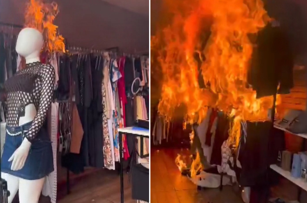 VÍDEO: empresário é preso após agredir a namorada e atear fogo na própria loja no interior de SP