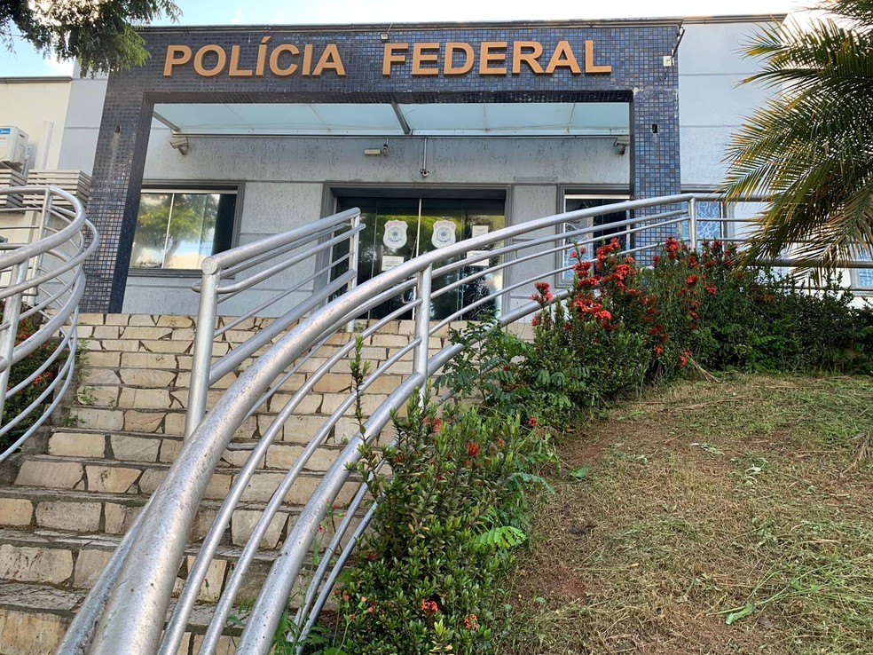 Sede da Polícia Federal, em Varginha — Foto: Lorena Vale / EPTV