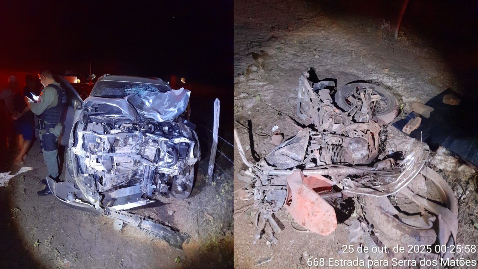 Motociclista morre após ter pernas decepadas por carro em acidente no Piauí; polícia busca motorista